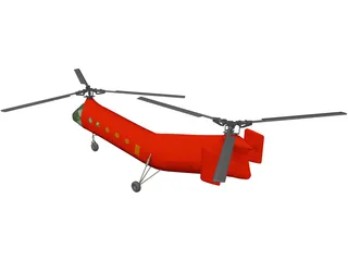 Piasecki H-21 / CH-21B Workhorse 3D Model