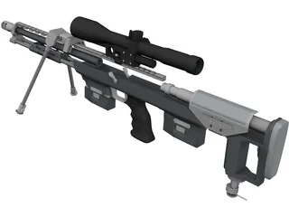 DSR-1 Accuracy International Sniper Rifle (AISR) 3D Model