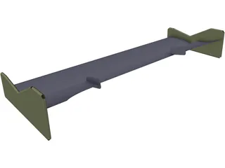 Formula BMW Front Wing Assembly 3D Model