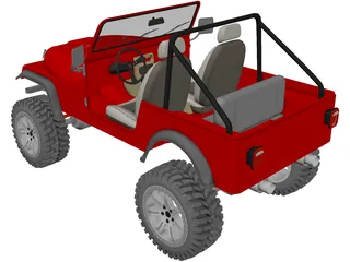 Jeep CJ7 (1980) 3D Model