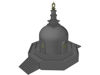 Buddhist Stupa 3D Model