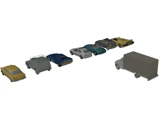 Cars Pack 3D Model