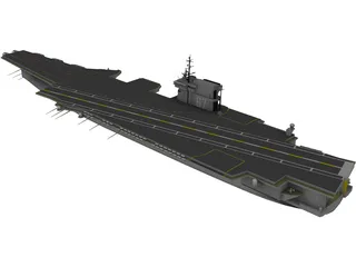 USS John F Kennedy CV 67 3D Model