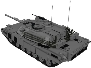 M1A2 Abrams Battle Tank  3D Model