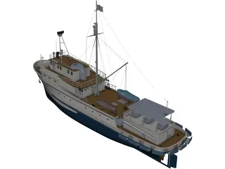 Barco De Pesca 3D Model