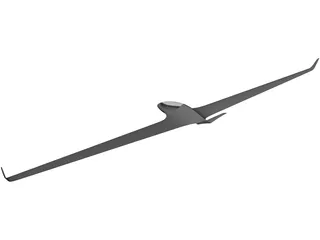 Flying Wing Glider 3D Model