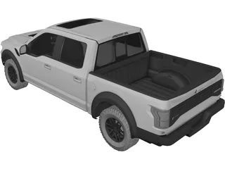 Ford F-150 Raptor Crew Cab (2017) 3D Model