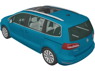 Volkswagen Sharan (2016) 3D Model