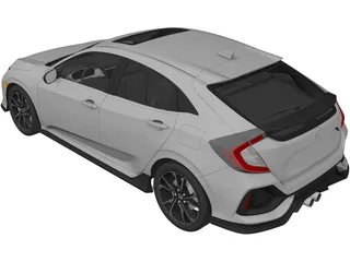 Honda Civic Hatchback (2017) 3D Model
