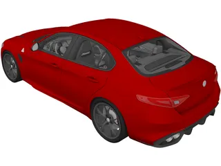 Alfa Romeo Giulia Quadrifoglio (2016) 3D Model