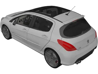 Peugeot 308 GTI (2008) 3D Model