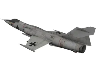 Lockheed F-104G Starfighter 3D Model