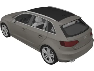 Audi A3 Sportback (2015) 3D Model