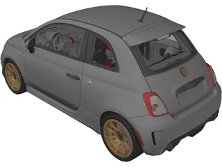 Abarth 595 Competizione (2015) 3D Model