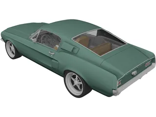Ford Mustang GT (1967) 3D Model