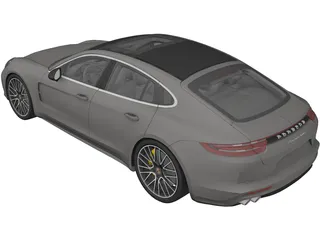 Porsche Panamera Turbo (2018) 3D Model