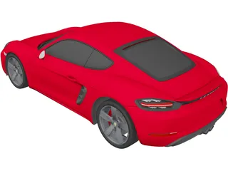 Porsche Cayman 718 S (2018) 3D Model