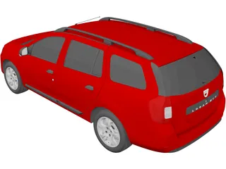 Dacia Logan MCV Wagon (2015) 3D Model