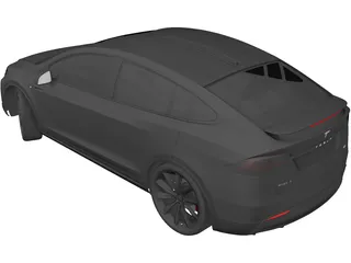 Tesla Model X (2016) 3D Model