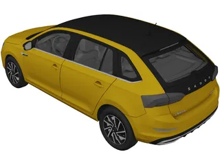 Skoda Rapid Spaceback (2020) 3D Model