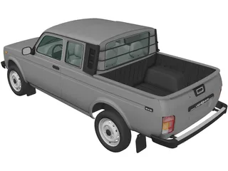 Lada Niva 4x4 2329 Pickup 3D Model