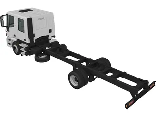 Iveco EuroCargo Double Cab Chassis Truck (2008) 3D Model