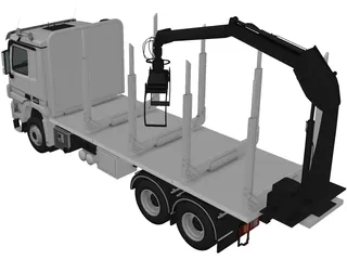 Sisu Polar Logging Truck (2010) 3D Model