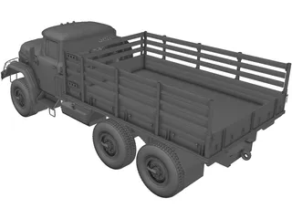 ZiL 131 Caminhão do Exército 1966 3D model - Baixar Militar no