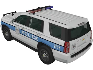 Chevrolet Tahoe Police (2016) 3D Model