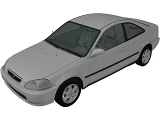 Honda Civic Coupe (1996) 3D Model