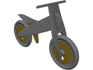 Wooden Bicycle 3D Model