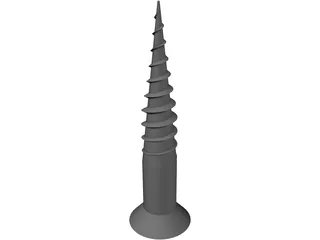 Wood Screw 3D Model