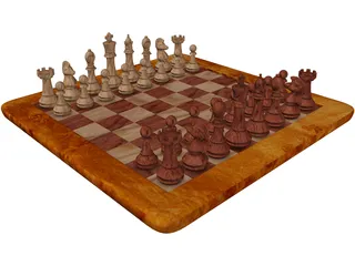 Chess Set 3D Model