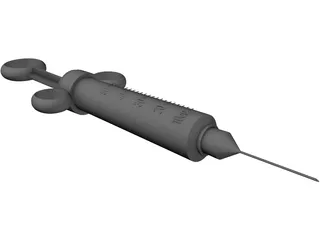 Hypodermic Styringe 3D Model