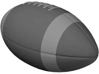 American Football Ball 3D Model