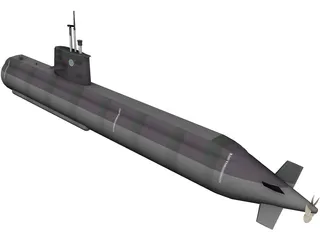 HMS Gotland 3D Model