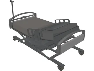 Hospital Bed 3D Model