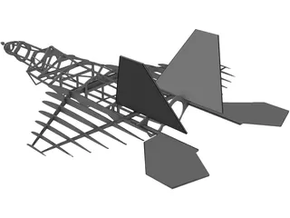 F-22 Raptor for Free Fly 3D Model