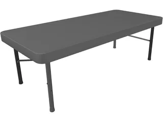 Plastic Folding Table 3D Model