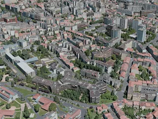Clermont-Ferrand City, France (2021) 3D Model