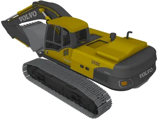 Volvo EC250 Excavator 3D Model