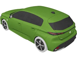 Peugeot 308 (2022) 3D Model