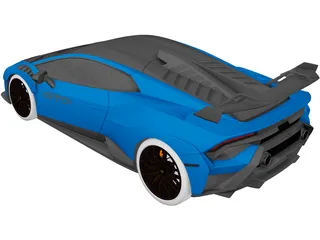 Lamborghini Huracan STO (2021) 3D Model