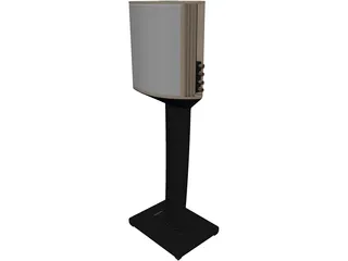 Studio Monitor Speaker with Stand 3D Model