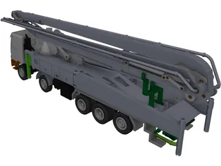 Concrete Pump Truck 3D Model