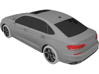 Volkswagen Passat R-Line (2020) 3D Model