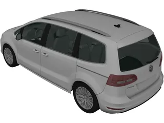 Volkswagen Sharan (2011) 3D Model