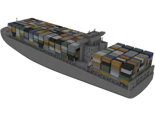 Cargo Ship 3D Model