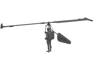 Gluhareff MEG-2X Helicopter 3D Model