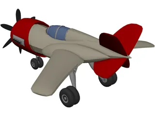 Racing Airplane 3D Model